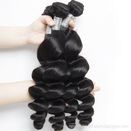 9A Remy Loose Wave 3/4 Bundles Vietnamese Virgin Human Hair Weave Extensions Straight Natural Deep Loose Wave Raw Remy Hair
